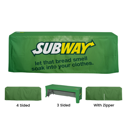 8ft Fitted Table Cover, 3 Styles