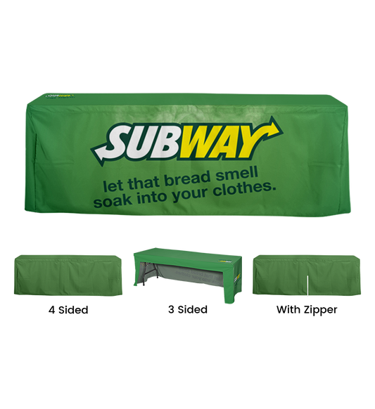 8ft Fitted Table Cover, 3 Styles