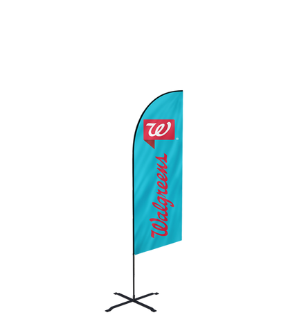13ft Angled Flag – Large, Ground Spike