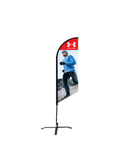 13ft Angled Flag – Large, Ground Spike