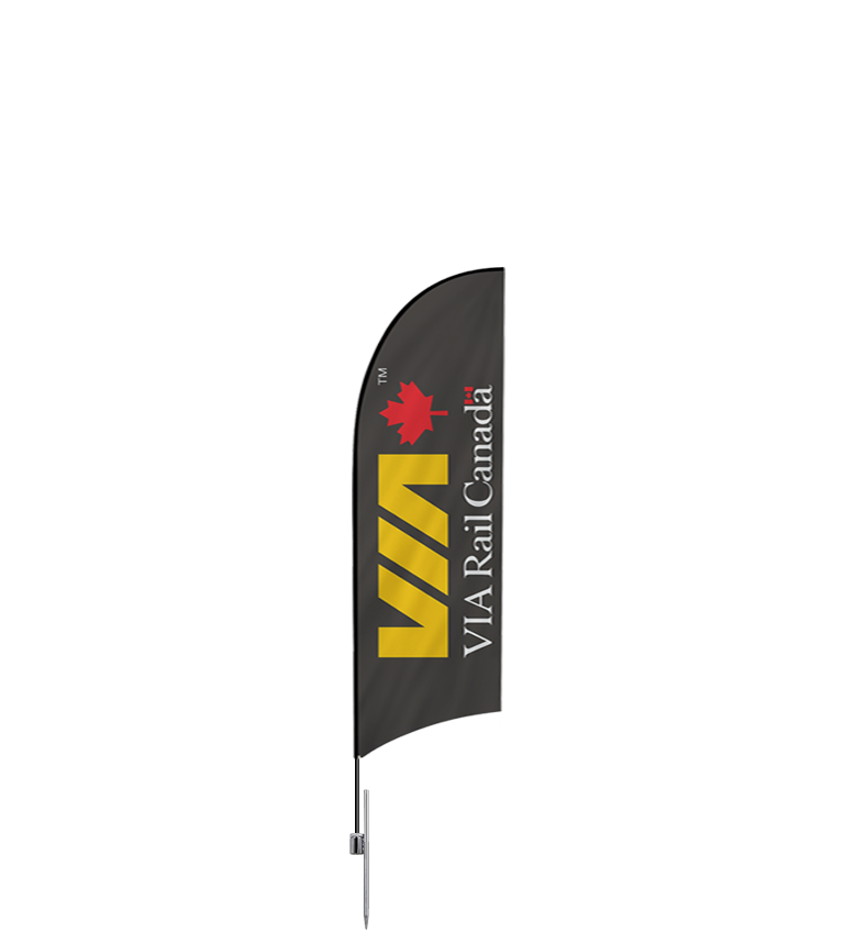 6ft Concave Flag – Small, Ground Spike