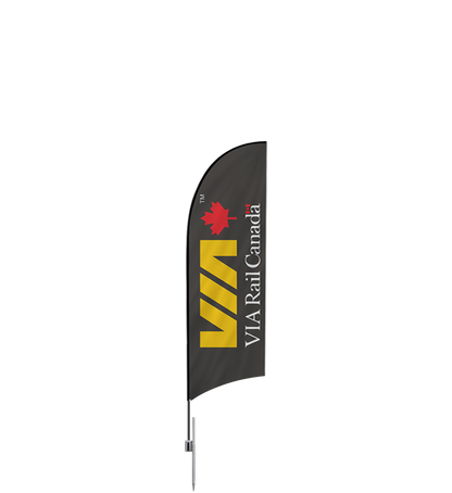 6ft Concave Flag – Small, Ground Spike