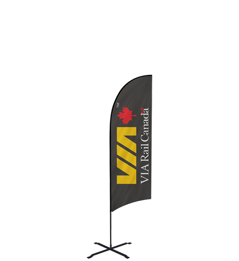 6ft Concave Flag – Small, Ground Spike