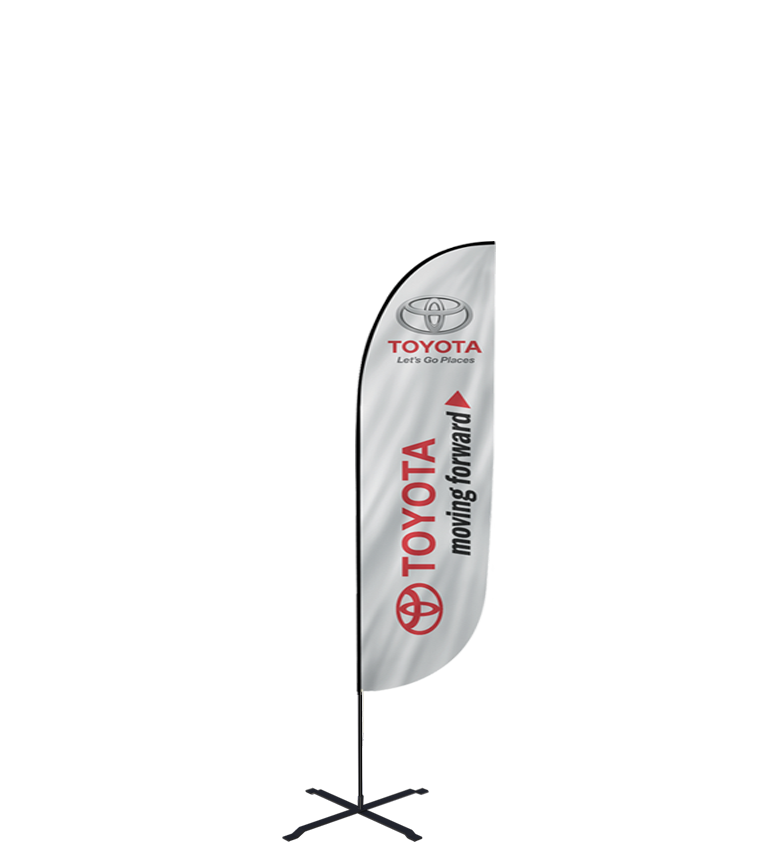 9ft Convex Flag – Medium, Ground Spike
