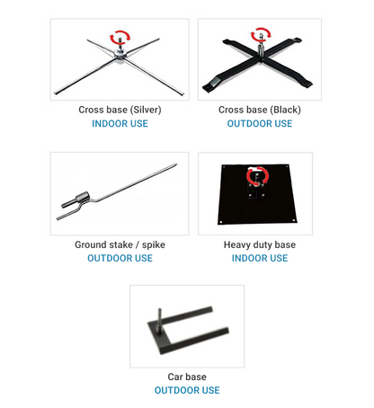 9ft Angled Flag – Medium, Ground Spike