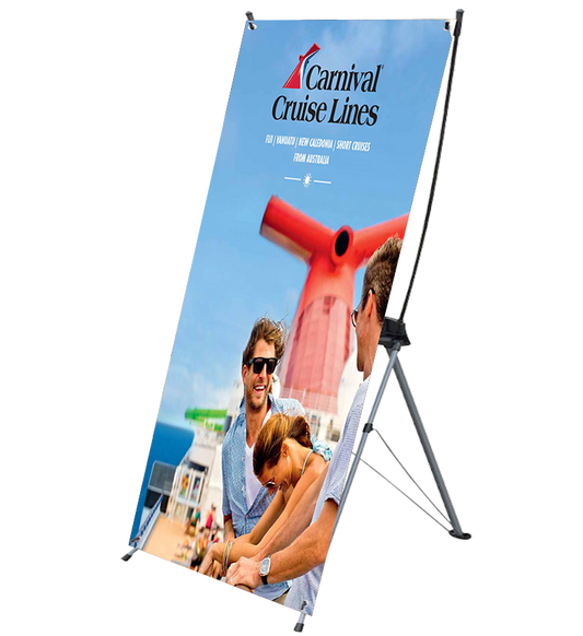 Carnival Cruise Lines promotional banner with a couple 
